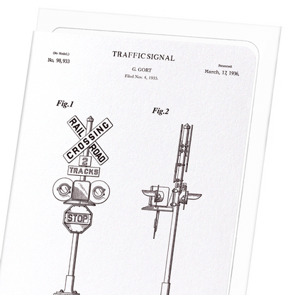 PATENT OF TRAFFIC SIGNAL (1936): Patent Greeting Card