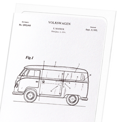 PATENT OF VOLKSWAGEN (1975): Patent Greeting Card