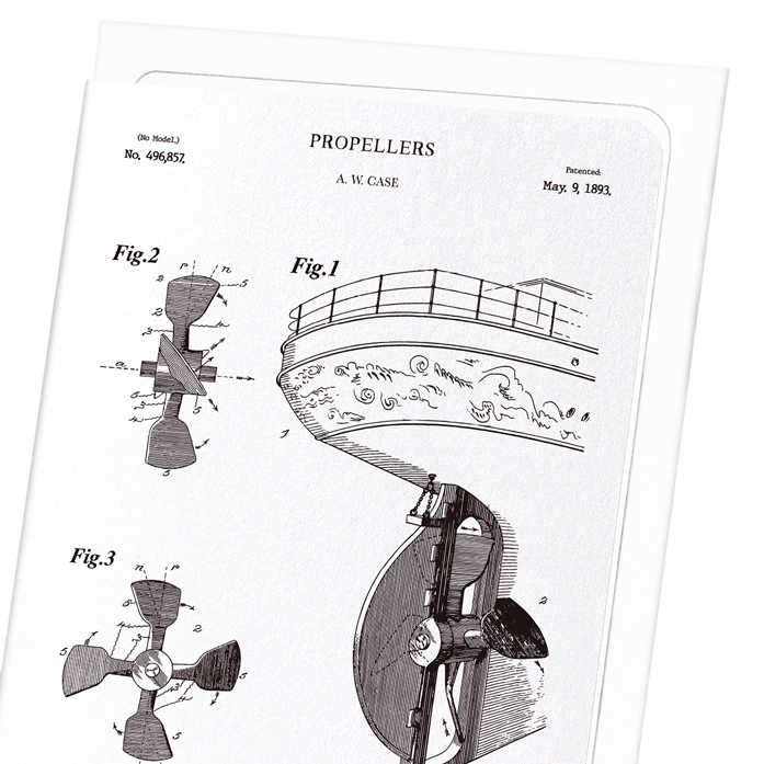 PATENT OF PROPELLERS (1893): Patent Greeting Card