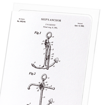 PATENT OF SHIP'S ANCHOR (1902): Patent Greeting Card