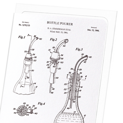 PATENT OF BOTTLE POURER (1966): Patent Greeting Card