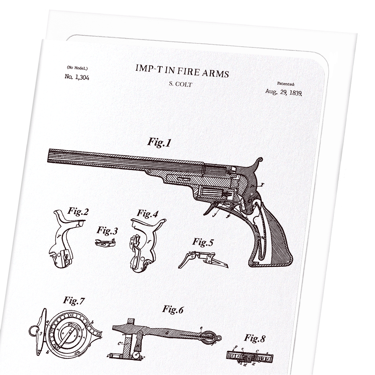 PATENT OF IMP-T IN FIRE ARMS (1839): Patent Greeting Card