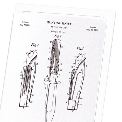 PATENT OF HUNTING KNIFE (1903): Patent Greeting Card