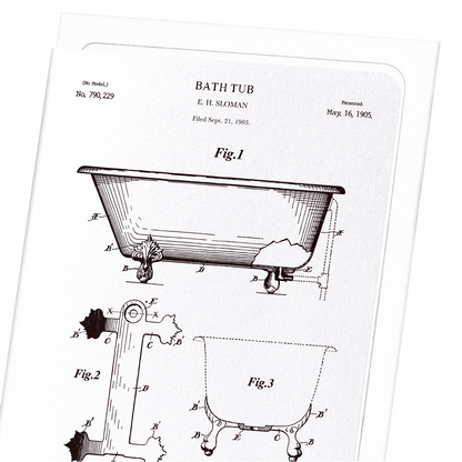PATENT OF BATH TUB (1905): Patent Greeting Card