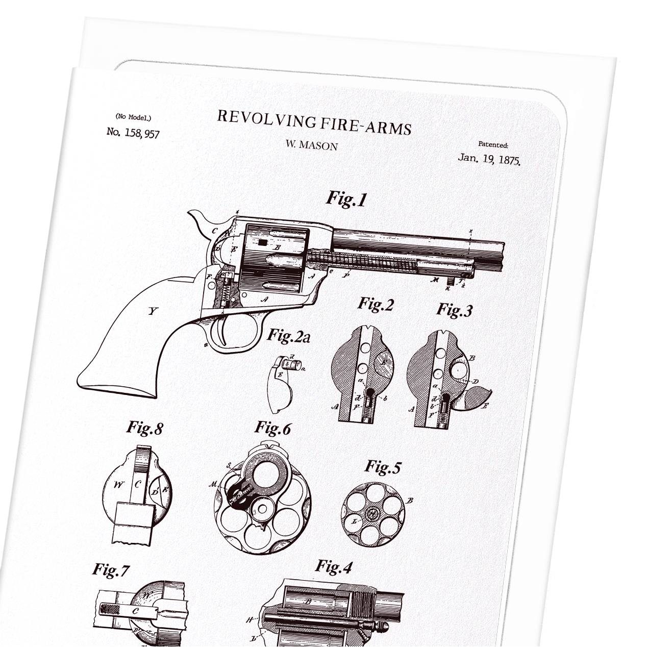 PATENT OF REVOLVING FIRE-ARMS (1875): Patent Greeting Card