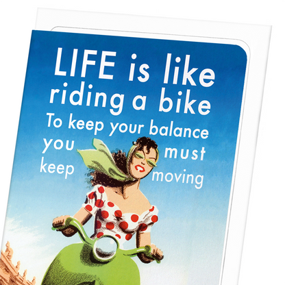 BIKE RIDE: Vintage Greeting Card