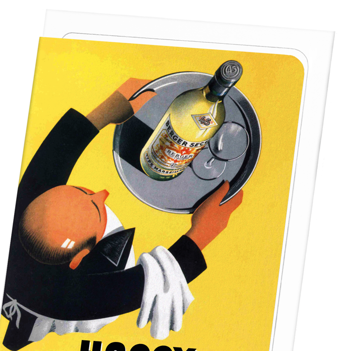 BIRTHDAY WAITER: Vintage Greeting Card