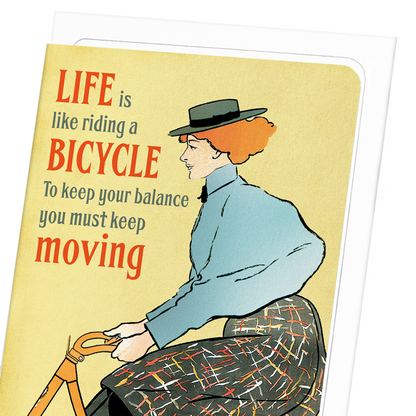 LIFE IS LIKE RIDING: Vintage Greeting Card