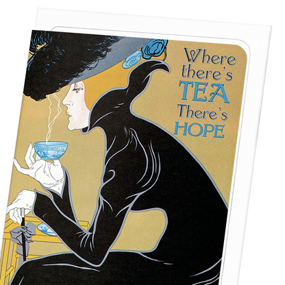 TEA COMFORT: Vintage Greeting Card