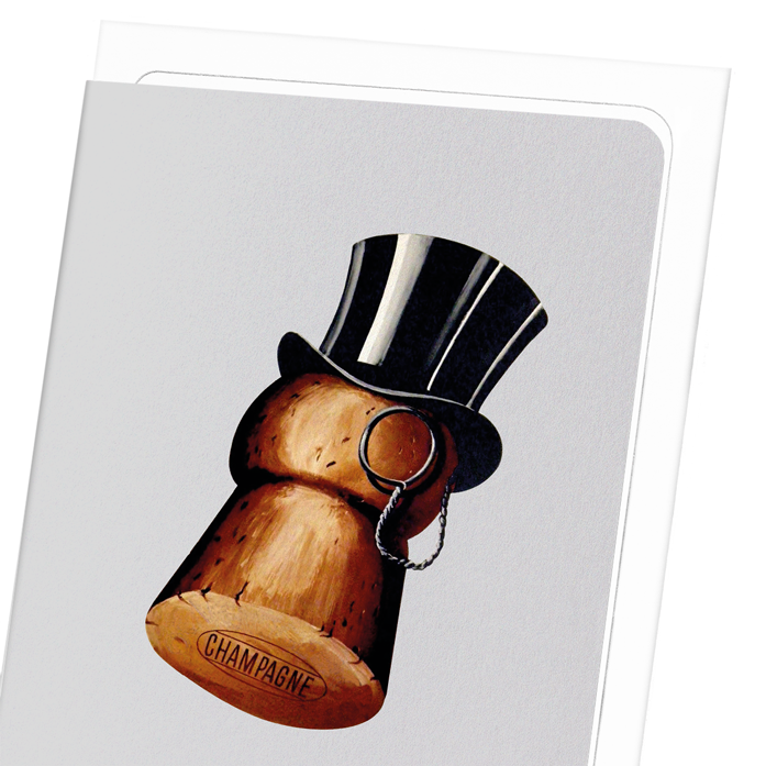 CONGRATULATIONS TOP HAT: Vintage Greeting Card