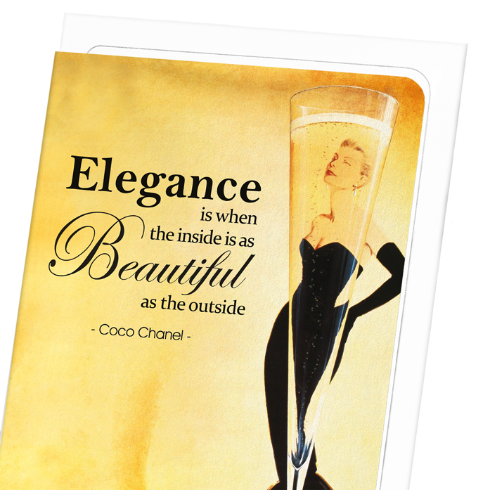 ELEGANT BEAUTY: Vintage Greeting Card