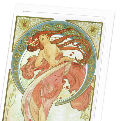 MUCHA BIRTHDAY: Vintage Greeting Card