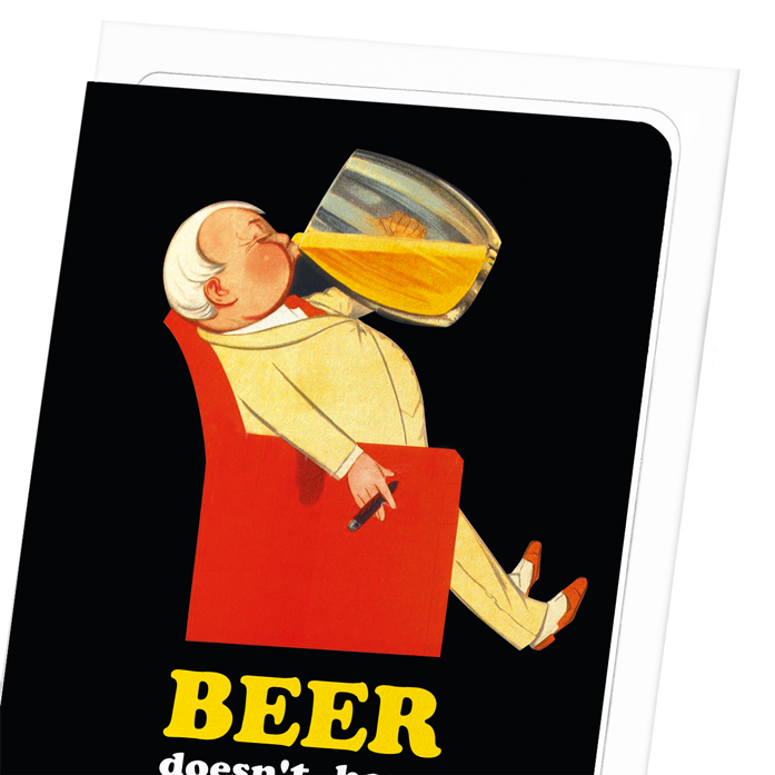 DRINK LOTS OF BEER: Vintage Greeting Card