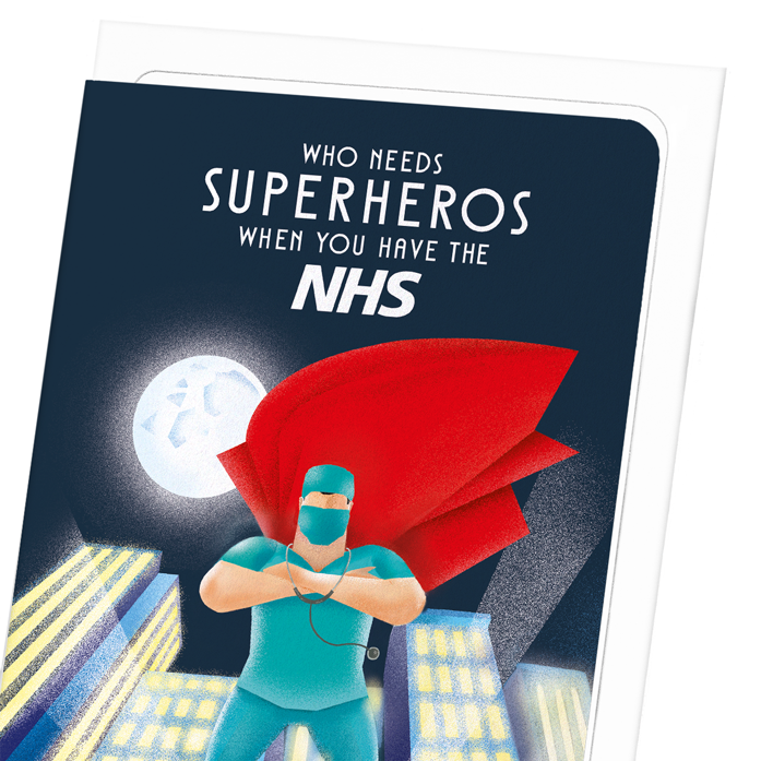 NHS SUPERHERO: Modern deco Greeting Card