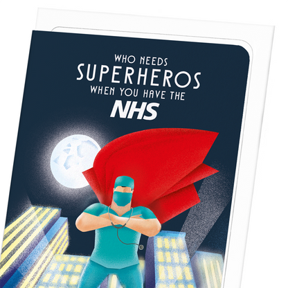 NHS SUPERHERO: Modern deco Greeting Card