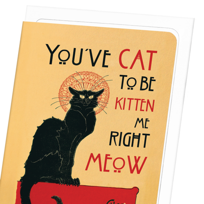 CAT TO BE KITTEN ME: Vintage Greeting Card