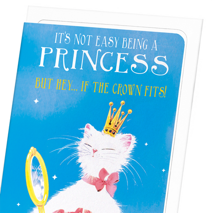 PRINCESS CAT: Vintage Greeting Card
