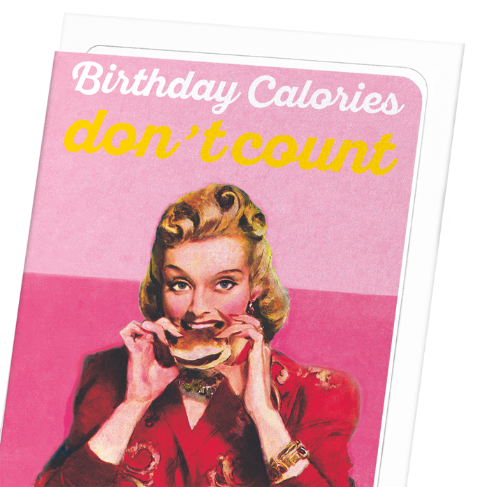 BIRTHDAY BURGER: Vintage Greeting Card