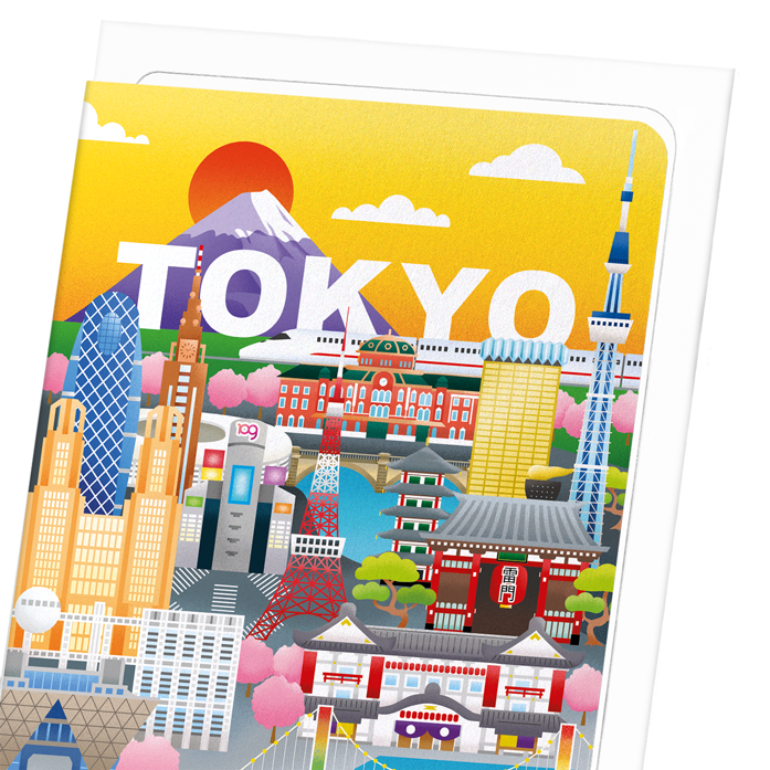 DREAM CITY TOKYO: Modern deco Greeting Card