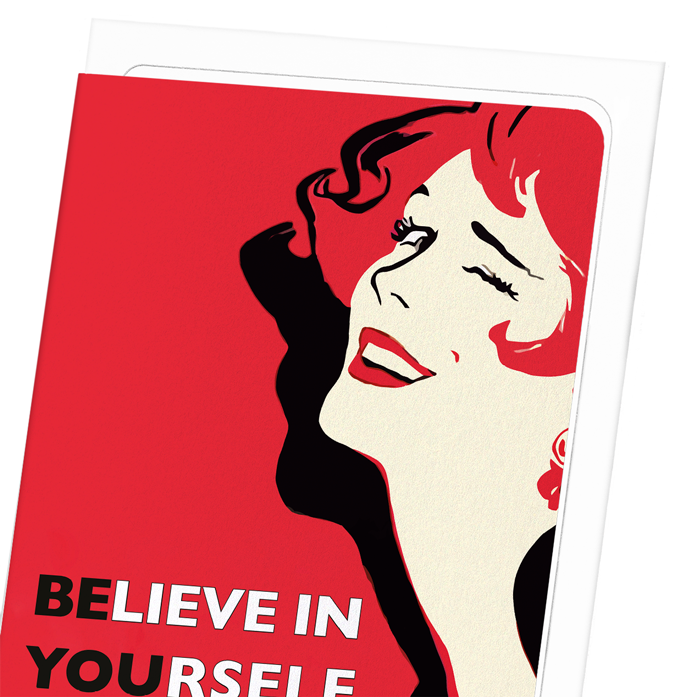 BELIEVE IN YOURSELF: Vintage Greeting Card
