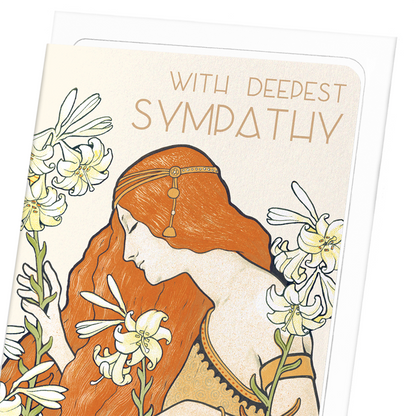 SYMPATHY OF LILIES: Vintage Greeting Card