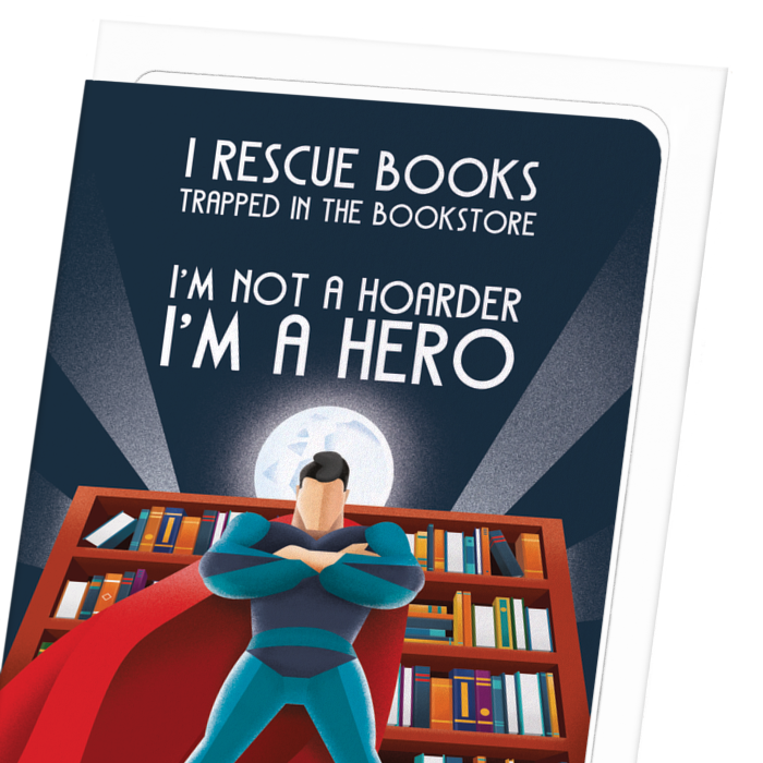 HERO OF BOOKS: Modern deco Greeting Card