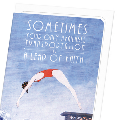A LEAP OF FAITH: Vintage Greeting Card
