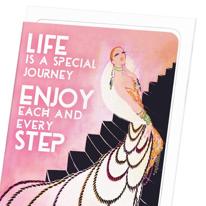 LIFE IS A JOURNEY: Vintage Greeting Card