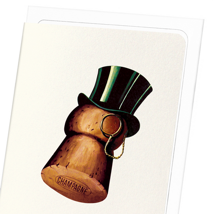 CHRISTMAS TOP HAT: Vintage Greeting Card