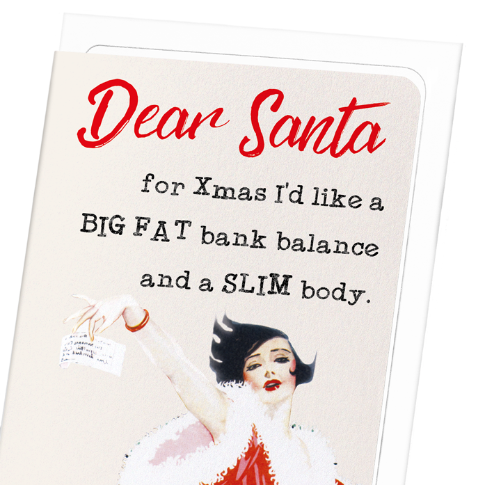 FAT BANK BALANCE PLEASE: Vintage Greeting Card