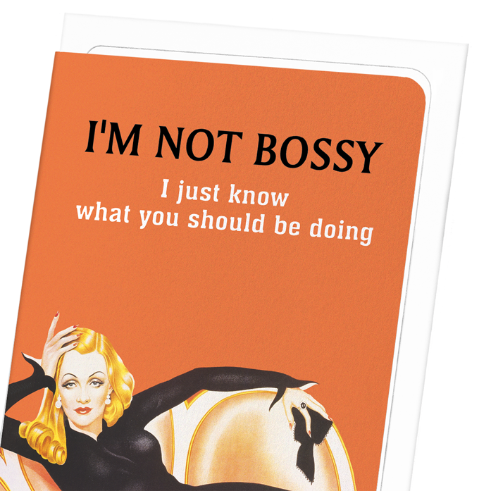 I'M NOT BOSSY: Vintage Greeting Card