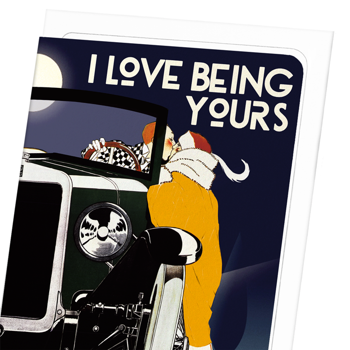 I LOVE BEING YOURS: Vintage Greeting Card