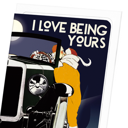 I LOVE BEING YOURS: Vintage Greeting Card