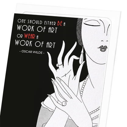 ONE SHOULD BE A WORK OF ART: Vintage Greeting Card
