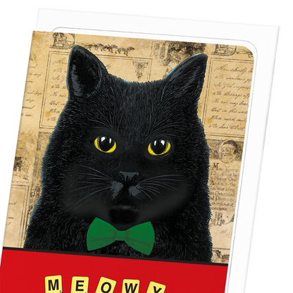 MEOWY CHRISTMAS: Vintage Greeting Card