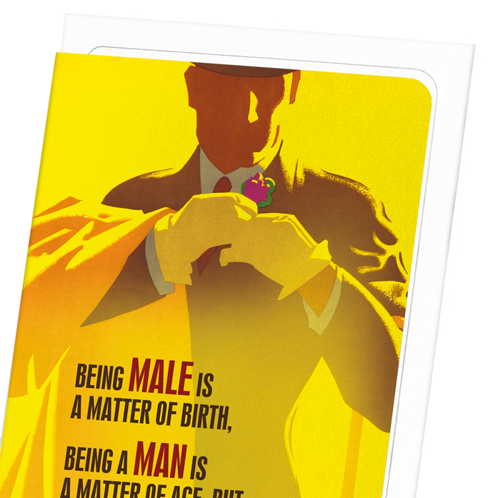 BEING A GENTLEMAN IS A CHOICE: Vintage Greeting Card