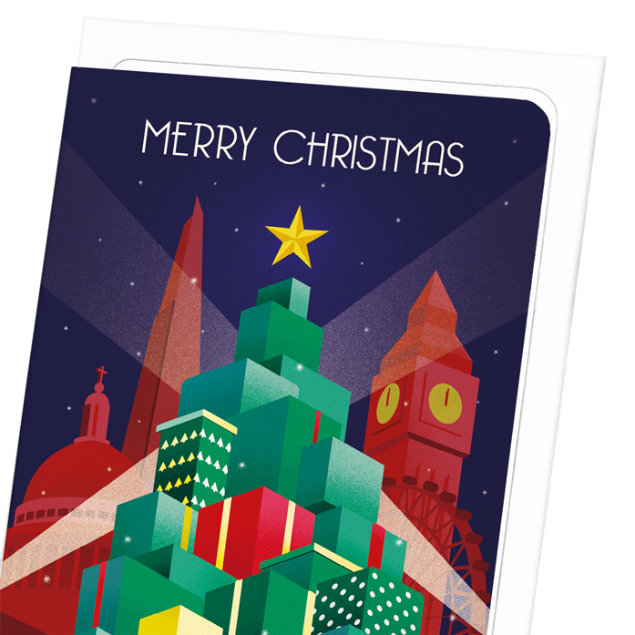 CHRISTMAS DECO CITY: Modern deco Greeting Card