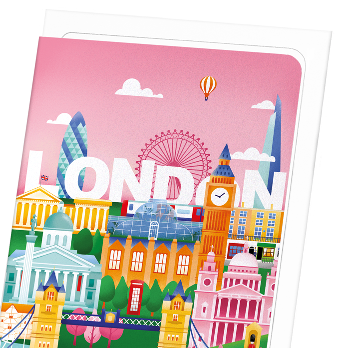 LONDON DREAM CITY: Modern deco Greeting Card