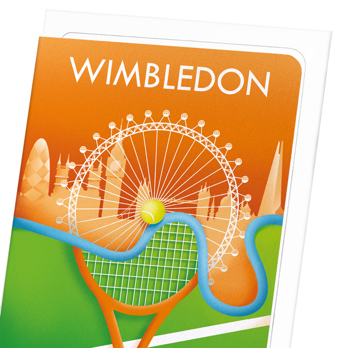 WIMBLEDON TENNIS: Modern deco Greeting Card