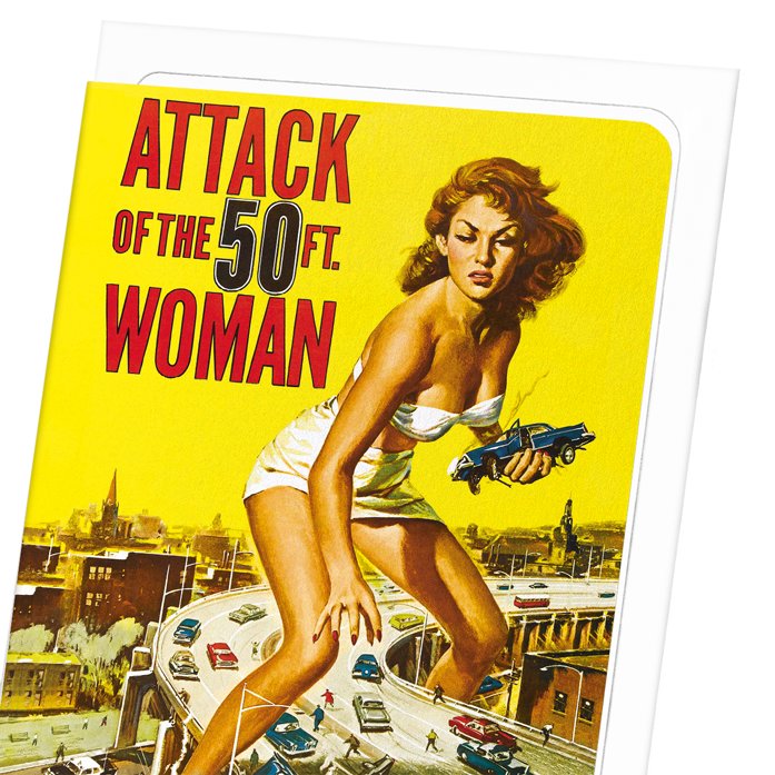 ATTACK OF THE 50 FT. WOMAN (1958): Poster Greeting Card