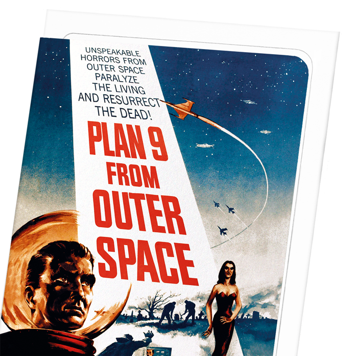 PLAN 9 FROM OUTER SPACE (1959): Poster Greeting Card