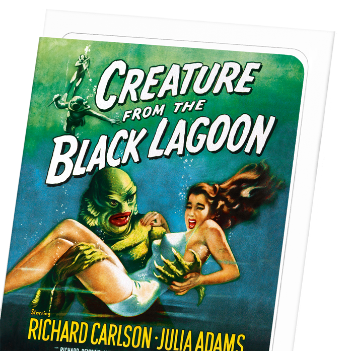 CREATURE FROM THE BLACK LAGOON (1954): Poster Greeting Card