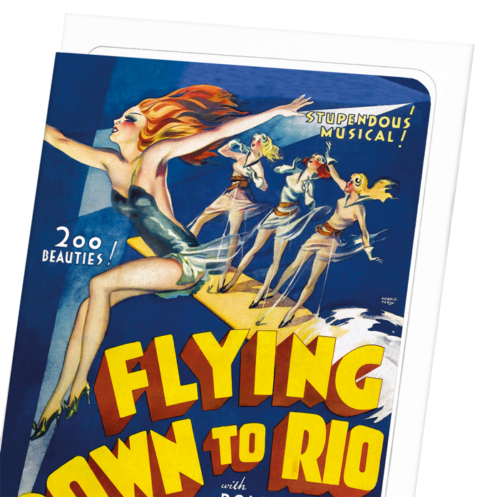 FLYING DOWN TO RIO (1933): Poster Greeting Card