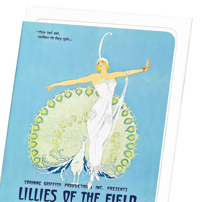 LILIES OF THE FIELD (1924): Poster Greeting Card