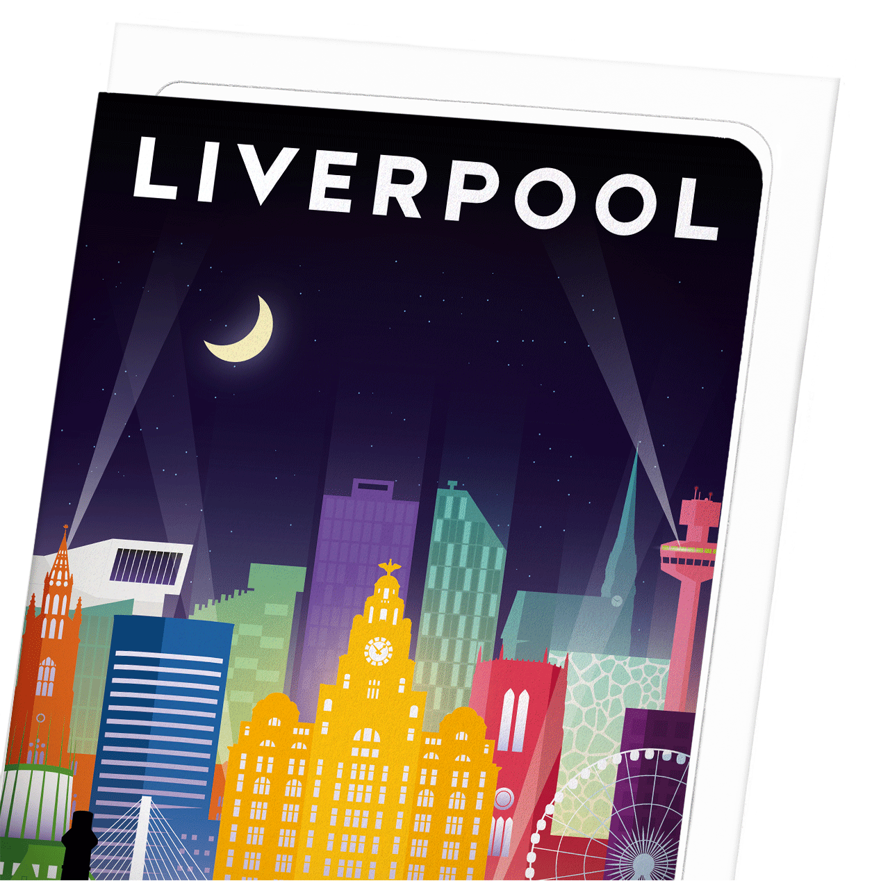 LIVERPOOL NIGHT DECO: Modern deco Greeting Card