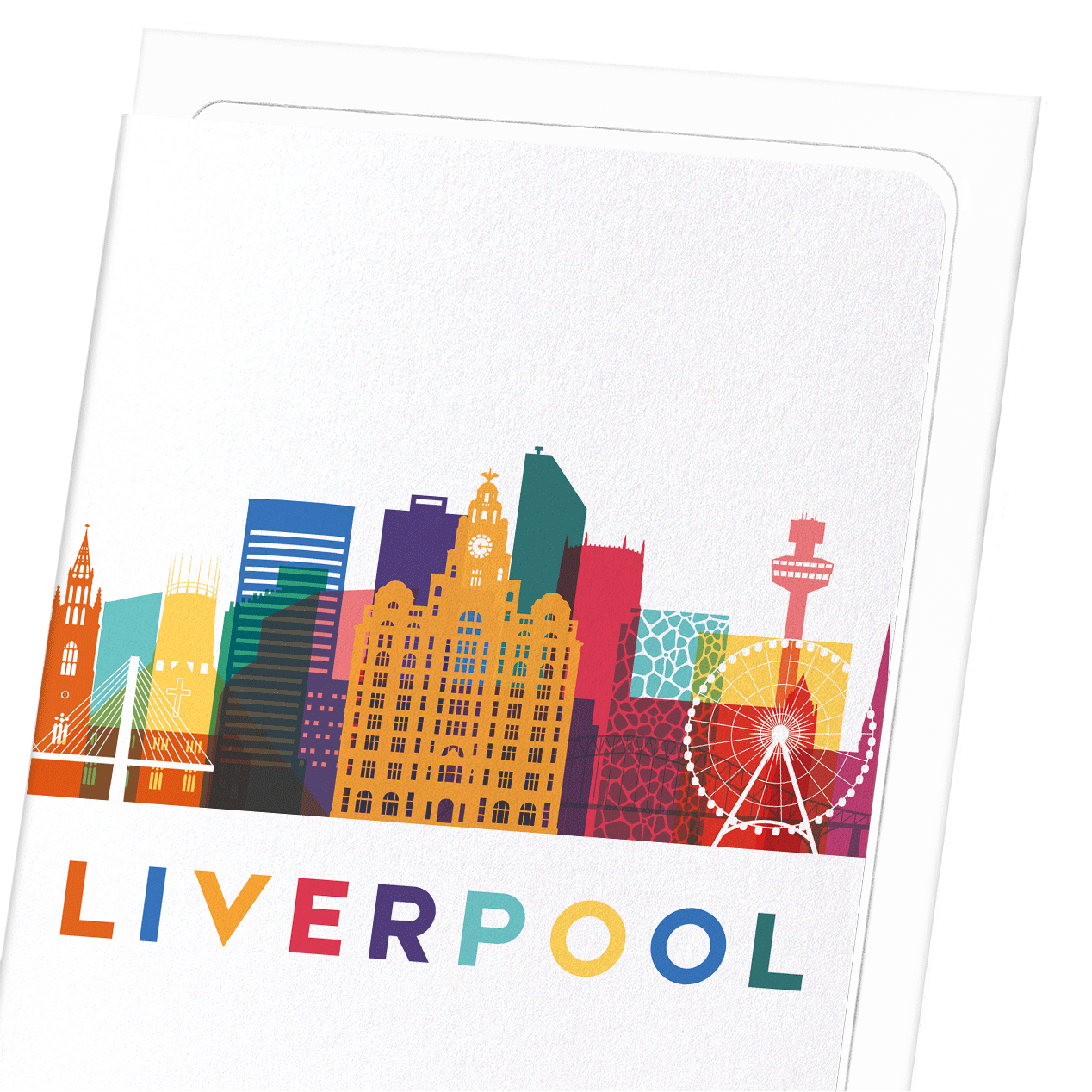 LIVERPOOL IN COLOURS: Modern deco Greeting Card