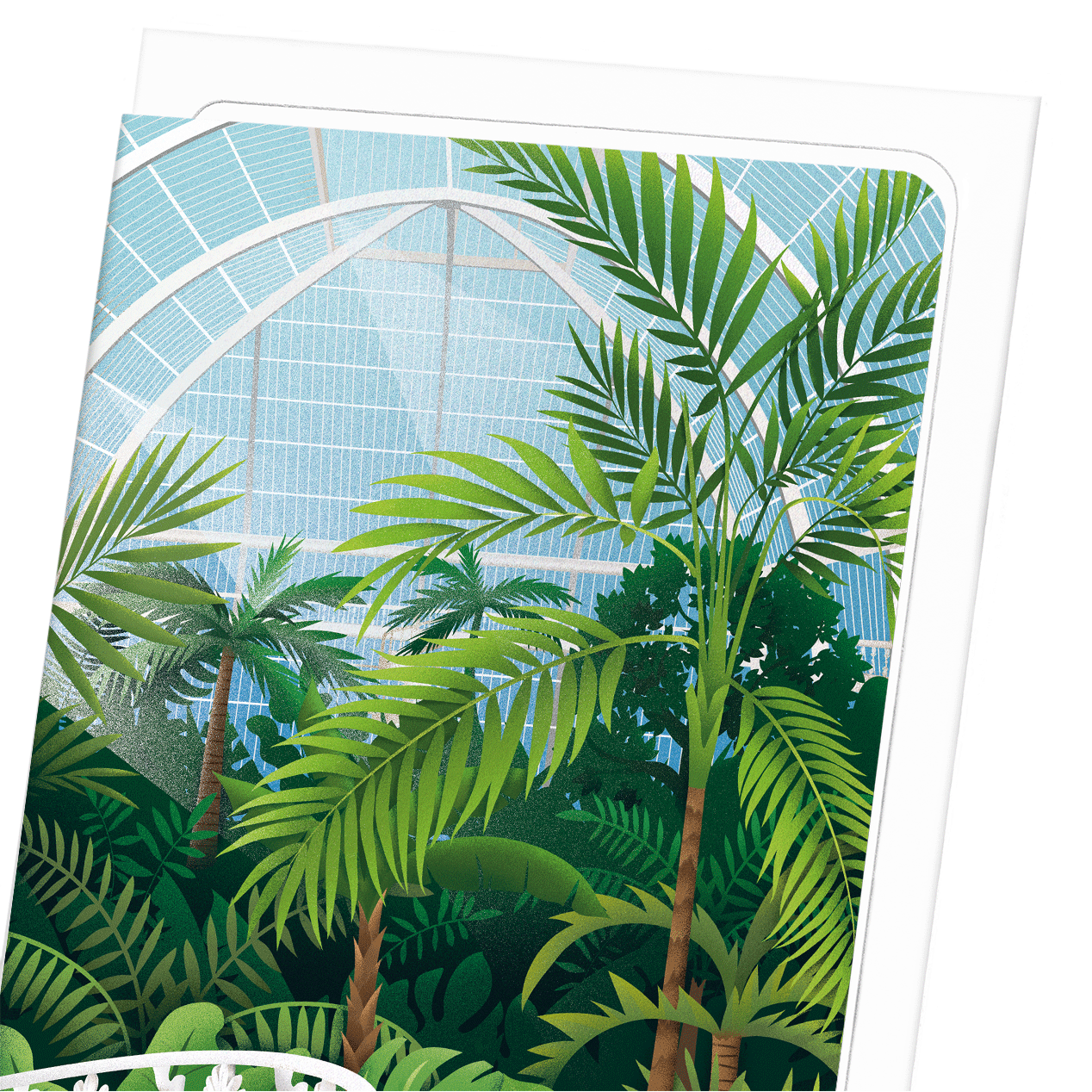 KEW DECO PALM HOUSE: Modern deco Greeting Card