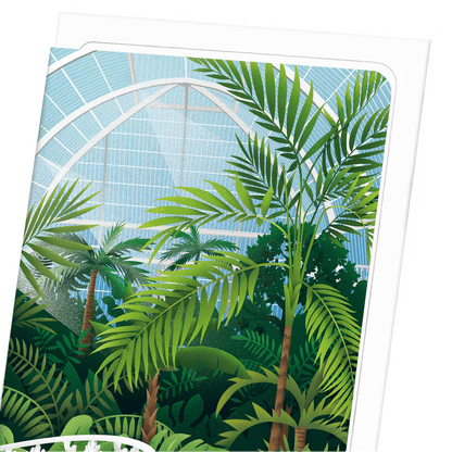 KEW DECO PALM HOUSE: Modern deco Greeting Card