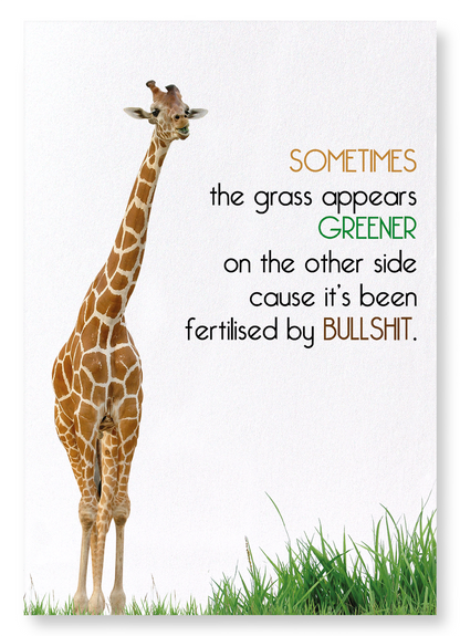 FERTILISED BY BULLSHIT: Funny Animal Art Print