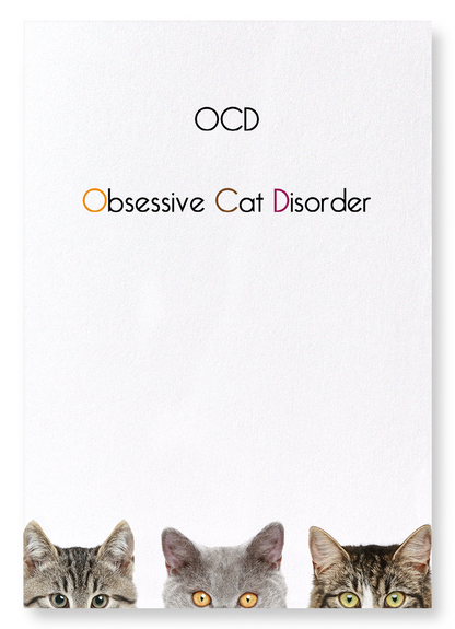OCD (OBSESSIVE CAT DISORDER): Funny Animal Art Print